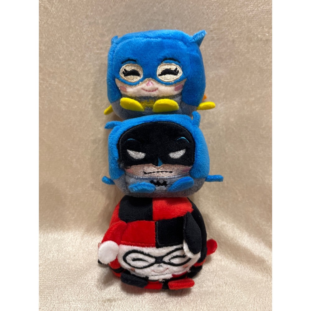 Kawaii Cubes DC Comics Plush Set - Batman, Robin & Harley Quinn
